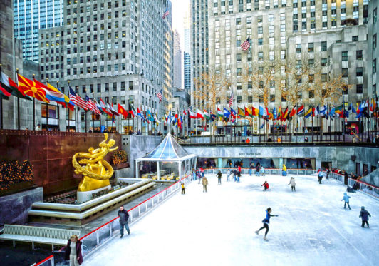 Eisbahn vor dem Rockefeller Center